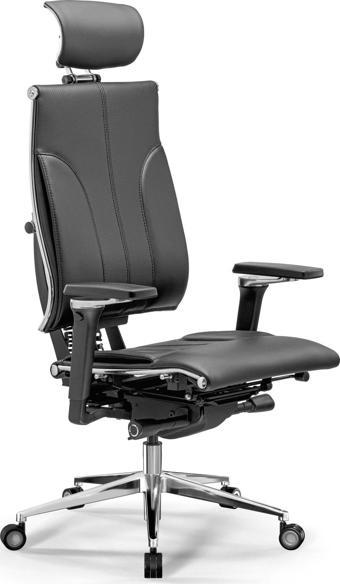 Yoga 4DF Ergonomik Deri Ofis Koltuğu  / Yönetici Sandalyesi - A5.F.5.13A Siyah