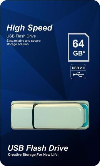 Elba Flash Bellek 64 Gb Plastik Beyaz-Mavi 2.0 Usb