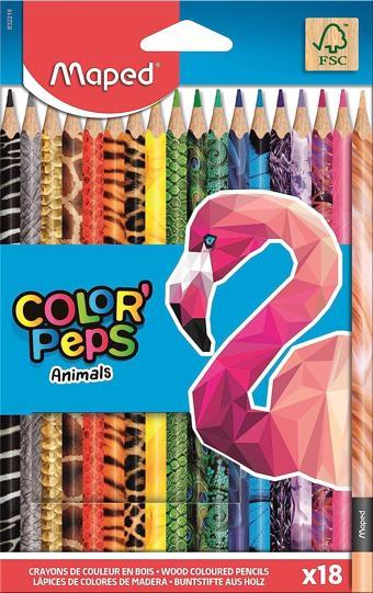 Color'Peps Hayvan Karakter Kuru Boya Kalemi 18 Renk 832218