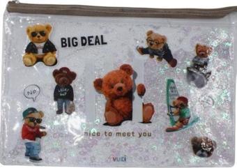 Vuki Fermuarlı Şeffaf Dosya Sulu A4 Ayı 1/S Vk-0073-11