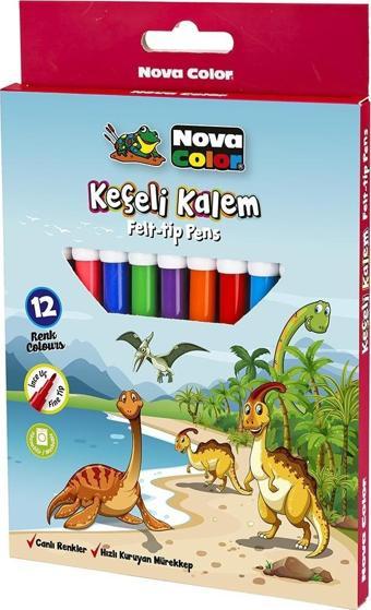 Nova Color Keçeli Kalem 12 Renk Set Nc-871