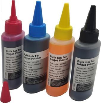 4F For Hp Designjet T2300 Postscript Kartuş Dolum Mürekkebi Takım 4X100Ml 4 Renk Set Mürekkep Muadil