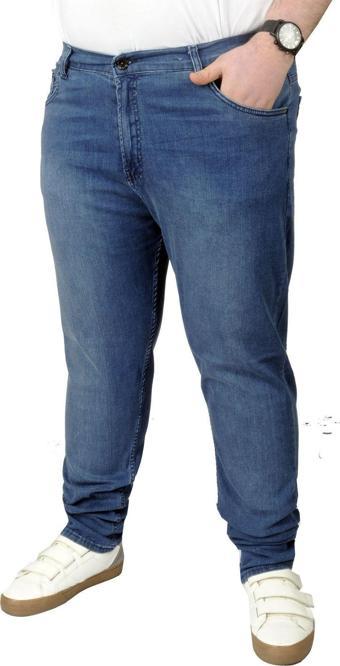 Modexl Büyük Beden Erkek Pantolon Kot 21920 Mavi