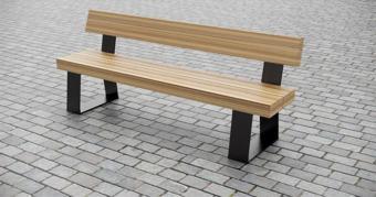Kütük Bank Metal Sırtlı Bench Ahşaplı Bank Modeli