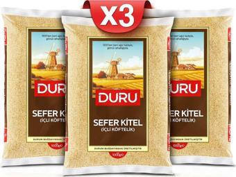 Duru 3'lü Sefer Kitel Bulgur (Içli Köftelik ) 1 kg x 3