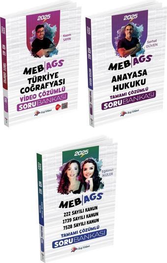 Dizgi 2025 MEB AGS Türkiye Coğrafyası+Anayasa Hukuku+Mevzuat Bilgisi Soru Bankası 3 lü Set Dizgi - Dizgi Kitap Yayınları