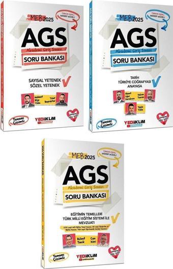 Yediiklim 2025 MEB-AGS Soru Bankası 3 lü Set Yediiklim Yayınları - Yediiklim Yayınları