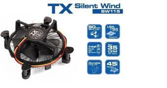 Tx TXCCSW115 Silent Wind LGA/1150/1155/1156 Işlemci Soğutucu