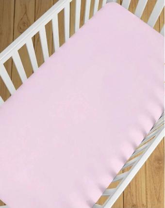 Gercella %100 Natürel Cotton 100X150 Cm Lastiksiz  Pembe  Bebe Çarşafı Bed Sheet For Baby