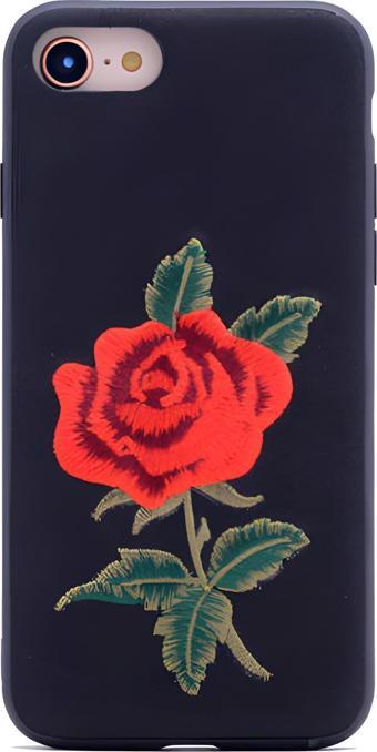 iPhone SE 2020 Kılıf Rose Gül Desenli Kılıf