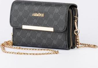 Armine 381 Kadın Çanta Siyah Noktalı