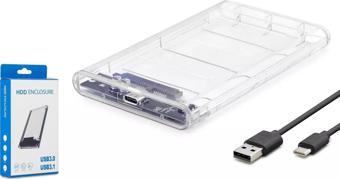 Harddisk Kutusu Şeffaf Type-C HDX1766