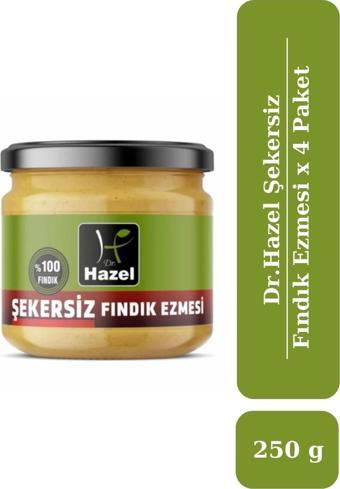 Drhazel Şekersiz Fındık Ezmesi 250 g x 4 Paket