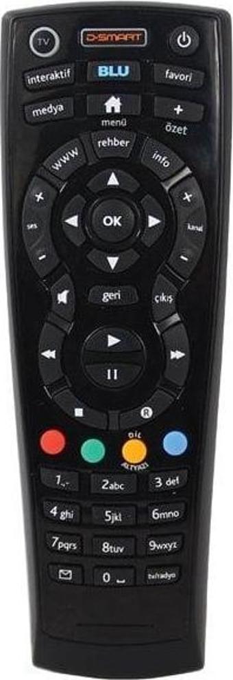 D-Smart HD BLU Akıllı Uydu Alıcı Kumandası