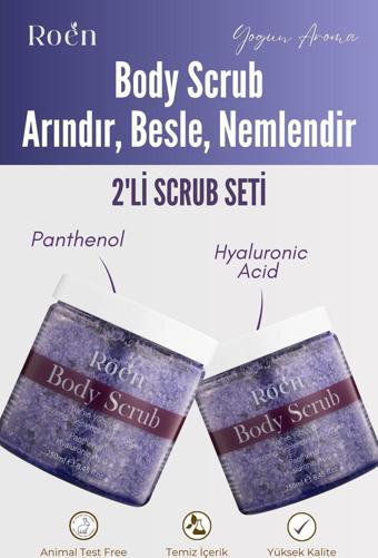 Roen Body Scrub Vücut Peelingi, Besleyici Arındırıcı Yoğun Nemlendirici Scrub 500 Ml (250 Ml X 2 Adet)