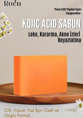 Roen Doğal Kojik Asit Sabun, Cilt Beyazlatıcı, Leke Giderme, Kararma, Akne, Güneş Lekeleri 110Gr