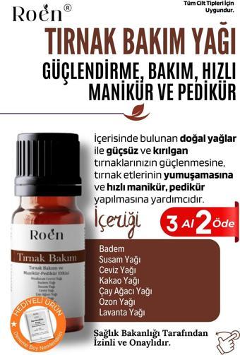 Roen Tırnak Bakım Yağı, Tırnak Eti Bakım Yağı, Tırnak Güçlendirici Doğal Tırnak Bakım Yağı 20Ml