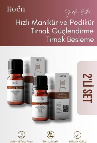 Roen Tırnak Güçlendirici, Hızlı Manikür-Pedikür, Doğal Tırnak Bakım Yağı 40 Ml (20Mlx2)