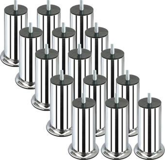 12 Cm Baza Ayağı Koltuk Ayağı Kanepe Ayağı Civatalı 3/8" (kalın Diş) (16 Adet) 