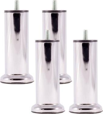15 Cm Baza Ayağı Koltuk Ayağı Kanepe Ayağı Civatalı M8 (ince Diş) (4 Adet) 