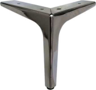 12 Cm Elegance Lüks Metal Mobilya Koltuk Baza Ayağı Dolap Ayağı - TV Ünitesi Ayağı Krom