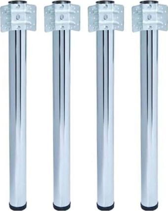 60'lık Perçinli Masa Ayağı Krom 73 Cm (4'lü) 