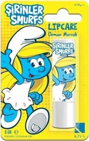 Kiva Cosmetics Lipcare Çocuklar İçin Dudak Koruyucu 5g Şirinler Smurfs Orman Meyveli Aromalı