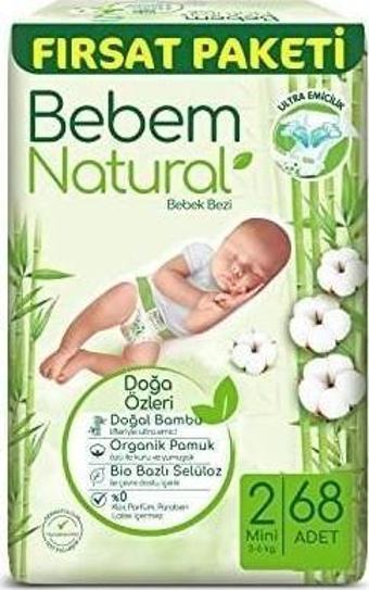 Bebem Natural Bebek Bezi 2 numara 68'li