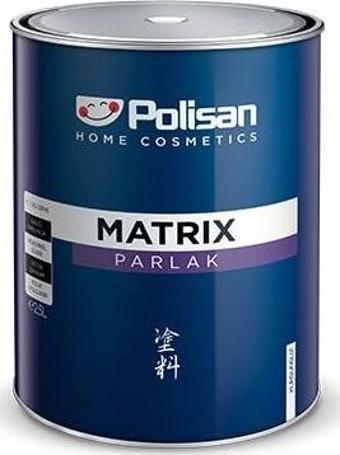 Polisan Matrix Parlak Sentetik Boya Siyah 15 Lt