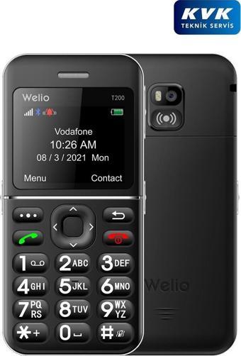 Welio WKEY T200 Tuşlu Cep Telefonu Kameralı Asker Telefonu Yaşlı Cep Telefonu (KVK GARANTİLİ)