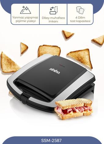 Sinbo SSM-2587 2 Dilim Mini Tost Makinesi