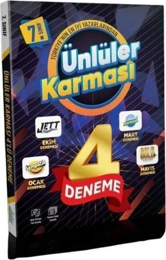 ÜNLÜLER KARMASI 7.SINIF 4 LÜ DENEME - Ünlüler Karması Yayınları