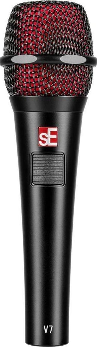 sE Electronics V7 PTT Supercardioid Talkback Dynamic Handheld Vokal Mikrofonu (Siyah)