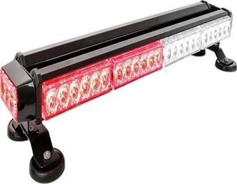Çakar lamba çift taraflı 54 led kırmızı-beyaz / LAPA526-1