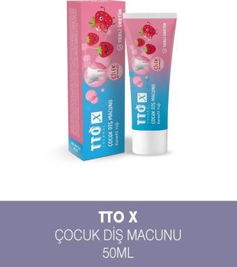 TTO X Çocuk Diş Macunu Çilek Aromalı Karanfil Yağ