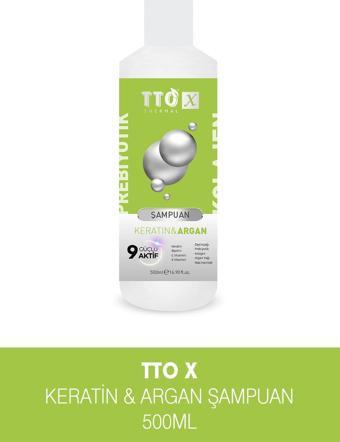 TTO X Keratin Ve Argan Özlü Saç Şampuanı Kolajen ve Prebiyotik 