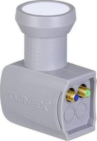 Tunex 2li İkili Çift Çıkışlı Twin Lnb Elembi Full Hd 4K Uyumlu-Yağmur Korumalı