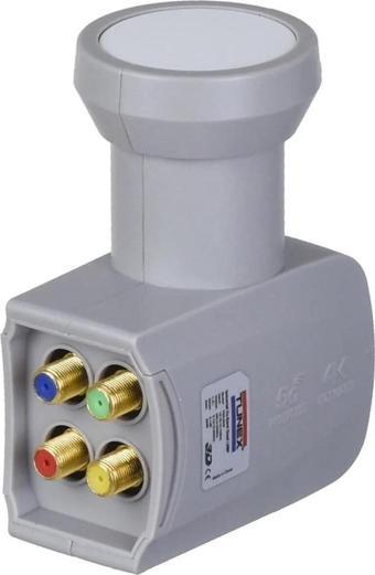 Tunex Dörtlü 4 Çıkışlı  Elembi Lnb Full HD 4K-Su Koruma Kapaklı