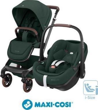 Maxi-Cosi Fame-Pebble 360 Pro Portbebeli Led Işıklı Entegre Telefon Şarj Üniteli Premium Bebek Arabası Twillic Green
