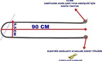 ENDER Benmari 90cm Rekorlu Kıvrık Rezistans 2500W 220V 8,5? Cr-Ni