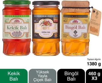 Balparmak Gurme Ballar Paketi 460 g X 3 (Kekik Balı, Yüksek Yayla Balı, Bingöl Balı)