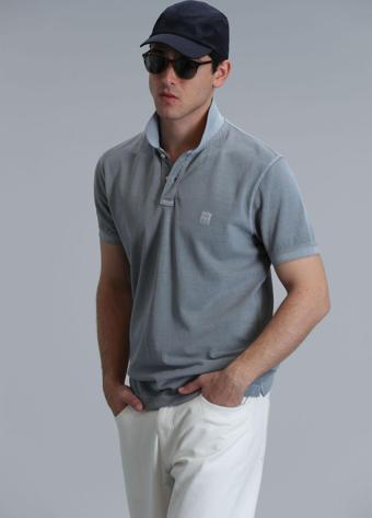 Lufian Erkek Vernon Smart Polo T-Shirt 111040163 Gri