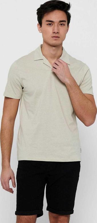 Only & Sons Erkek Onsabraham Polo Yaka T-Shirt 22019294 Taş