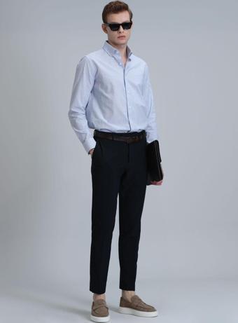 Lufian Erkek Hery Smart Chino Slim Fit Pantolon 111190318 Lacivert