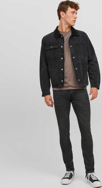 Jack & Jones Erkek Jjglenn Jjoriginal Mf 772 Dar Kesim Kot Pantolon 12237350 Siyah