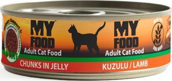 MY FOOD 12 ADET JÖLELİ PARÇA ETLİ YETİŞKİN KEDİ YAŞ MAMASI KUZULU 100 GRAM