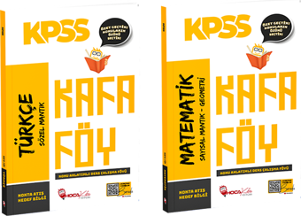 Hoca Kafası KPSS Türkçe+Matematik Konu Anlatımlı Kafa Föy 2 li Set Hoca Kafası Yayınları - Hoca Kafası Yayınları