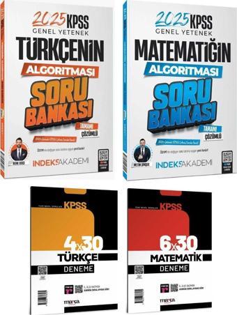 İndeks Akademi 2025 KPSS Türkçe+Matematik Algoritması Soru + Marka Deneme 4 lü Set - İndeks Akademi Yayıncılık