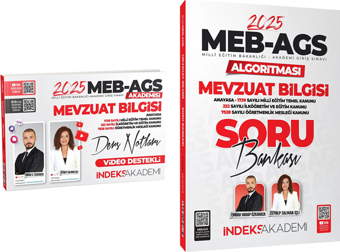 İndeks Akademi 2025 MEB-AGS Akademisi Mevzuat Bilgisi Ders Notları + Soru Bankası 2 li Set - İndeks Akademi Yayıncılık