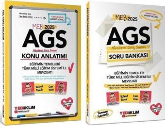 Yediiklim 2025 MEB-AGS Eğitimin Temelleri ve Türk Milli Eğitim, Mevzuatı Konu + Soru 2 li Set - Yediiklim Yayınları